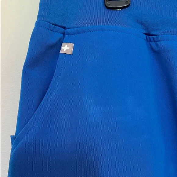 Figs Women's Blue Jogger Pants Size XL /T Side & Back Pockets Drawstring Waist - Picture 4 of 13